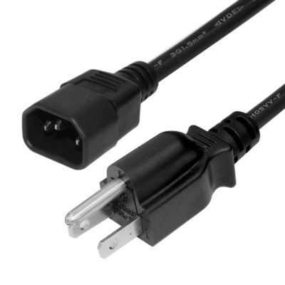 US Nema 515PからC14の延長ケーブル Ac 3ピンプロング Sjt Svt 16Awg PVC用電源ケーブル