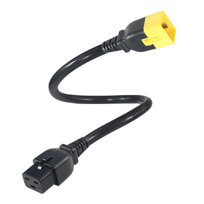 C19からC20の電源延長コードをロック 16A 250V 14AWG
