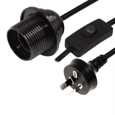 防水E26ランプホルダー AUプラグと303スイッチ 250V 10A