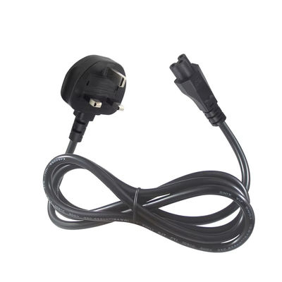 安全認証された250V 5A イギリスからC5 電源コード ラップトップ&モニター ホームオフィス 18AWG 1.2M 絡みない柔軟ケーブル