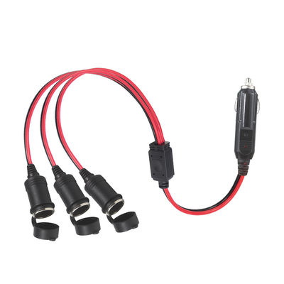 12V 24V 車用シガーライター分配器、ソケット3個とスイッチ付き