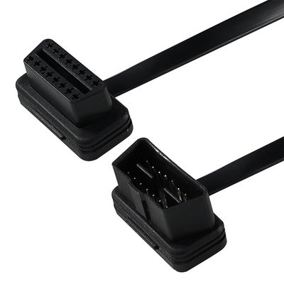 OBD-II フラットリボン延長ケーブル 車両診断スキャナー GPSトラッカー用の16ピン男性から女性接続器