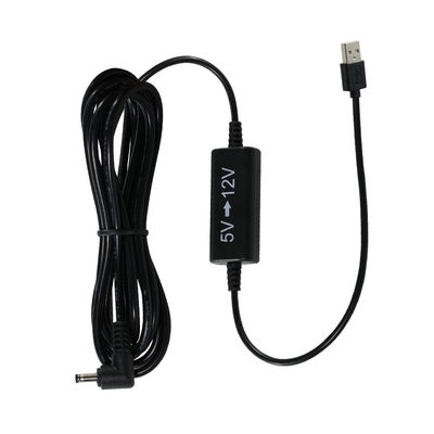 USB - 12V昇圧電源ケーブル、L型DCプラグ付き
