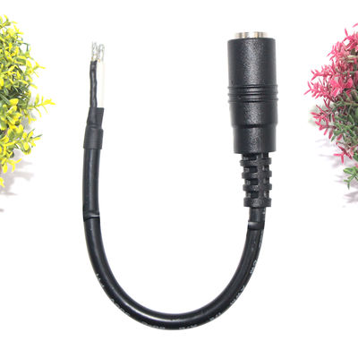 右角DC電源ソケット 5.5x2.1mm 女性ジャックから缶詰のワイヤケーブル