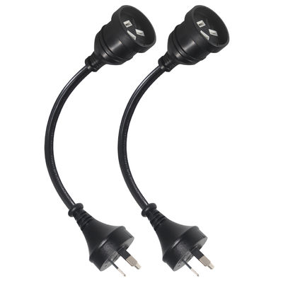 SAA認定AU 3Pin 男性から女性への電源延長コード