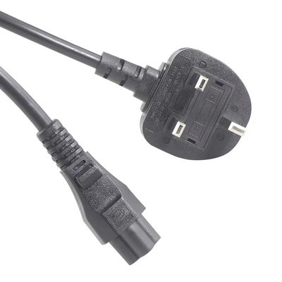 イギリス BS 1363 to IEC C5 パワーコード 250V 2.5A ラップトップアダプター
