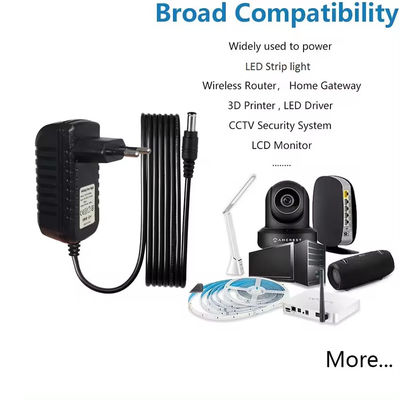 ブラック DC 12V 0.5A 1A 1.5A 2A 2.5A 3A 電源アダプタ Cctv IPカメラの充電 ACからDCアダプタ DC 5.5Mm ジャック