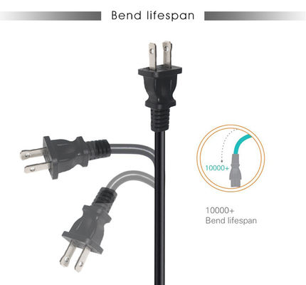 18AWG NEMA 1-15P C7-US 2本の電源コード 8図のコネクタ