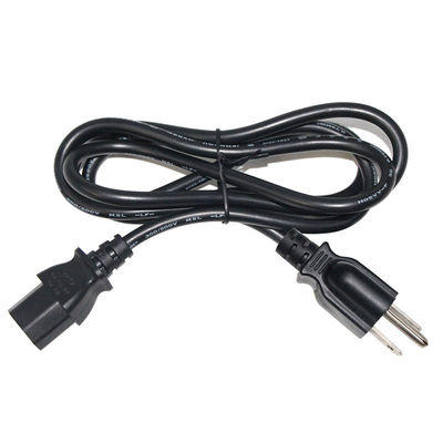 ユニバーサル NEMA 5-15P から IEC C13 電源コード 10A 250V UL コンピュータ/サーバー/医療機器用