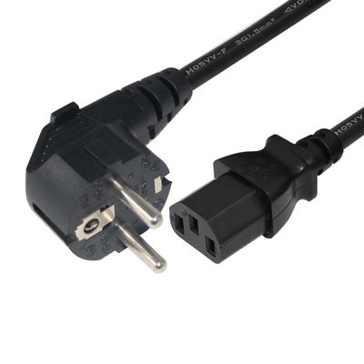 2ピンAC電源コード IEC C13コネクタ PVCジャケット付き欧州電源コード