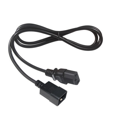 10A IEC 女性端 C20 から C13 電源コード VDE 2 フィート 黒の延長コード