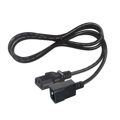10A IEC 女性端 C20 から C13 電源コード VDE 2 フィート 黒の延長コード