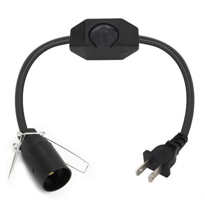 NEMA 1-15P 電源コードとE27電球ホルダーとディマースイッチ