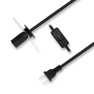 NEMA 1-15P 電源コードとE27電球ホルダーとディマースイッチ