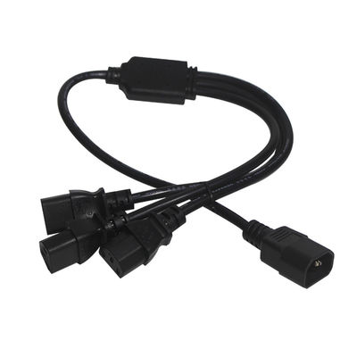 耐久性 OEM ODM パワー C14 C13 3 Way スプリッター拡張コード 0.8m IP11