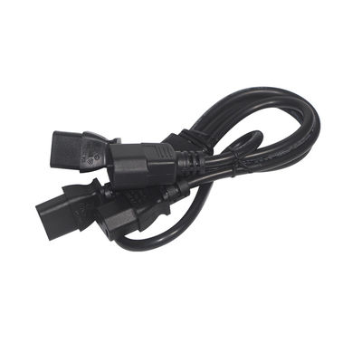 耐久性 OEM ODM パワー C14 C13 3 Way スプリッター拡張コード 0.8m IP11