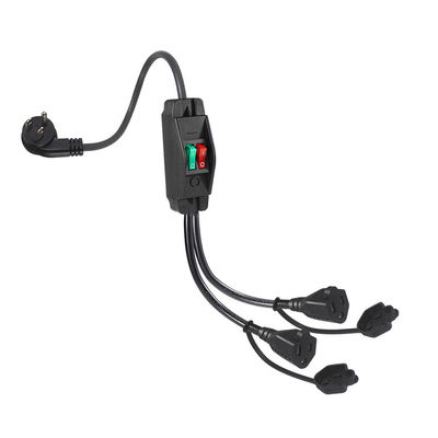 2Ft 1 NEMA 5-15P から 2 NEMA 5-15R US 電源延長コード Y スイッチ付きスプリッター