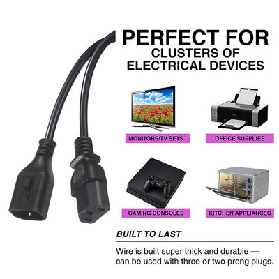 OEM 1.5M コンピュータ AC 電源コード IEC C14 プラグ  IEC C13 女性接続器