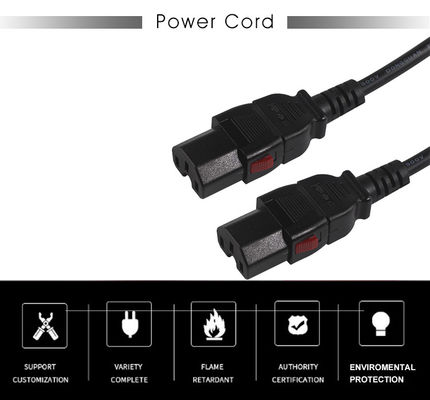 C15 デスクトップコンピュータの電源ケーブル 16AWG- 18AWG