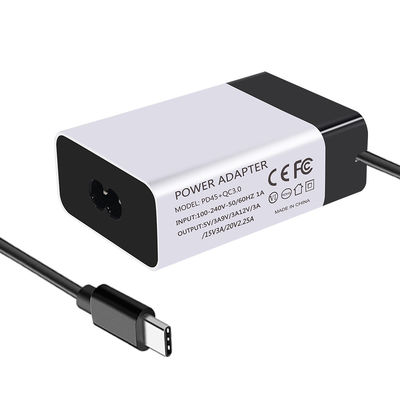 45W USBタイプC PD充電器 QC 3.0 5V 9V 15V 3A 20V 2.25A ラップトップ電源アダプタ