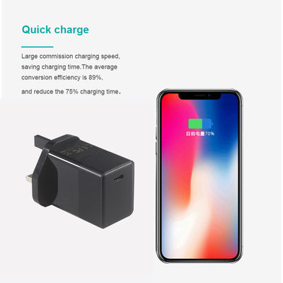 65W GaN USB-C PD 充電器 ラップトップと電話のための英国プラグ