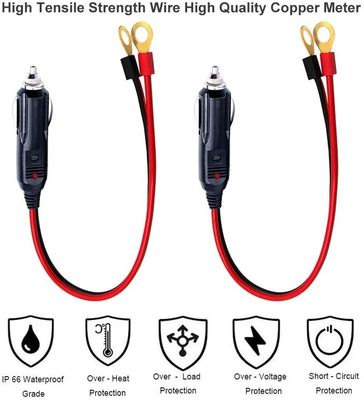 1M Spt-2 12V 24V 太陽光電源ケーブル 車用タバコの点火器 2リング端末への男性アダプター