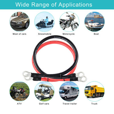 カスタマイズされた14AWG 自動車バッテリー 充電 延長ケーブル ワイヤ Oリングターミナル