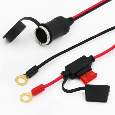 メスシガレットライターからOリング端子バッテリーケーブル 12V/24V