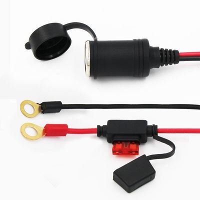 メスシガレットライターからOリング端子バッテリーケーブル 12V/24V