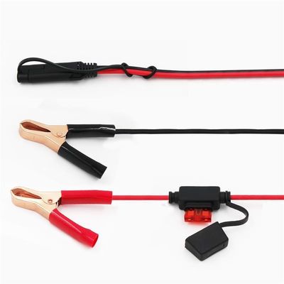 1.5ft 14AWG バッテリー アリガター クロコディール クリップ SAE 12V 速出 切断