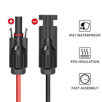 IP67 VDE RV 太陽光電源ケーブル PV 太陽光コネクタ