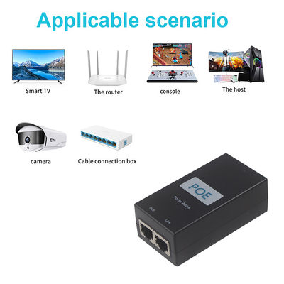 12V 24V 48V IPカメラ用の受動POEインジェクター 10/100/1000Mbps