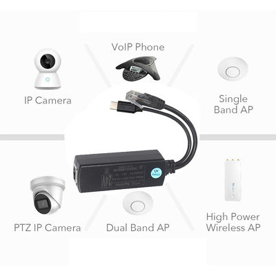 IEEE802.3af RJ45 TYPE-Cケーブル 12v 24v 48v POE スプリッター パワーオーバーイーサネットアダプター