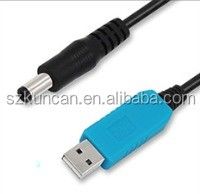 ホワイト 3A 2.1mm 5 ウォルトから 9 ウォルト USB 変換器 USB 電圧ケーブル
