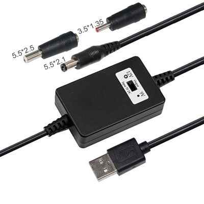 5Vから9V 12V DCブーストコンバータ 車両充電用USBブーストケーブル 5.5*2.1mm ジャック