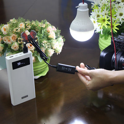 USB 2.0 DC Jack メールバック DC パワー 5V から 12V ステップアップ変換ケーブルセット 標準タイプ 白/黒