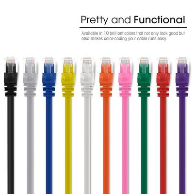 Rj45 メタルコネクタ付き カスタマイズ可能な10フィート Cat6 Utp Cat6 LANケーブル