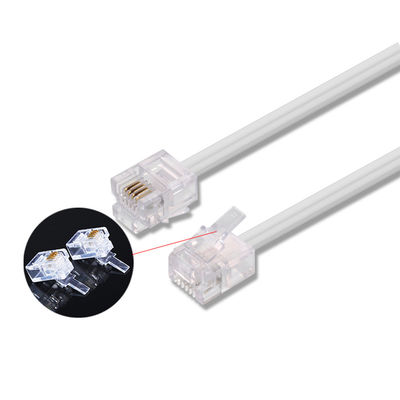 標準4P4C 4P2C 6P2C 6P4C 電話拡張ケーブル 24AWG-28AWG