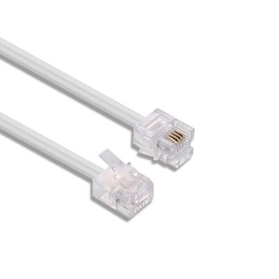 24AWG RJ11 電話ケーブル PVC ジャケット 1M 1.5M 黒 白