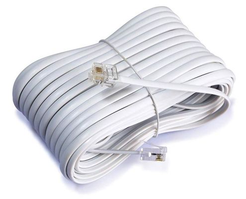 RJ14 電話線ケーブル 16MHz スローリング ハンドセットコード 24-30AWG