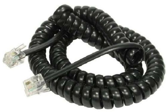 1.5M 5ft 4P4C RJ11 電話受信コード ロングカーリ電話コード