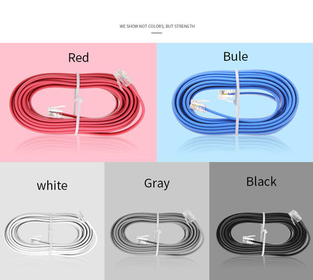 16mhzスピラル電話ケーブル シールド RJ9 RJ11 RJ12 ローリング電話ライン 6P6P 6P4C 4P4C 4P2C