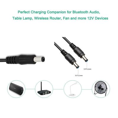 USB A 男性からDC5521バレルコネクタケーブル 1m PVCジャケット
