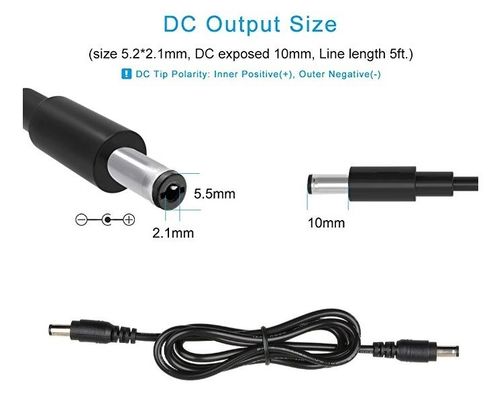 USB A 男性からDC5521バレルコネクタケーブル 1m PVCジャケット