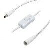 12V DC 延長ケーブル 5.5x2.5mm オス-メス スイッチ付き 120cm