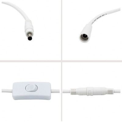 カスタマイズされた12V直流延長ケーブル 5.5*2.5mm スイッチ120cmで男性から女性へ