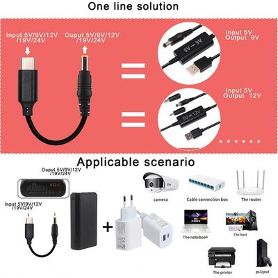 20V 15V 9V 5V PD充電ケーブル USBタイプC 3.1 男性からDC 男性5521 5525mmコネクタ