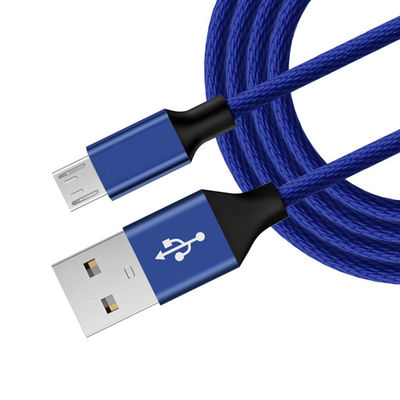 オリジナル ブラック マイクロUSB データケーブル 6フィート 長ナイロン 携帯用 MP3