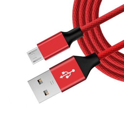 オリジナル ブラック マイクロUSB データケーブル 6フィート 長ナイロン 携帯用 MP3