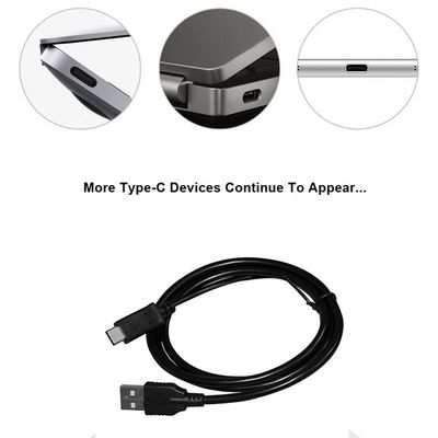 フィルムシールド USBタイプC 急速充電ケーブル 1m/3m 白/黒